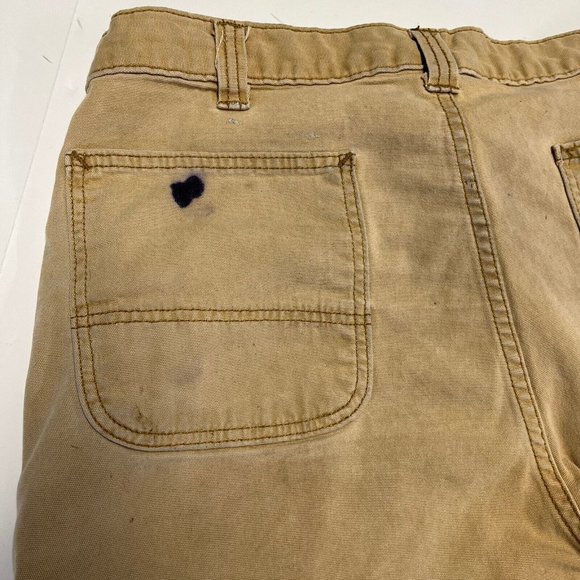 Carhartt Brown Work Short Mens 36 102514-918 Distressed - Picture 12 of 14